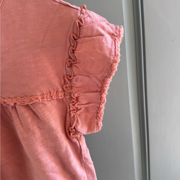 Tea Collection Pink Ruffle Sleeve Tee - Picture 4 of 5